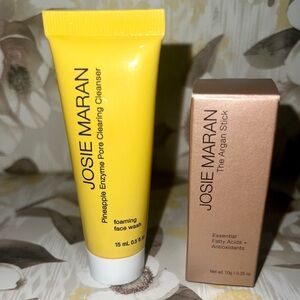 Josie Maran Bundle Pineapple Enzyme Pore Cleanser 15ml + The Argan Stick 10g NEW